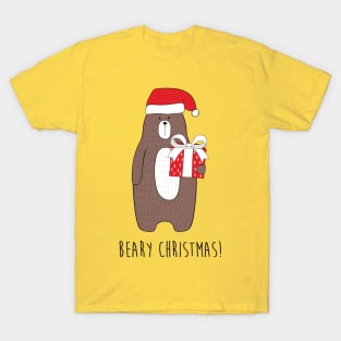 Beary Christmas, Funny Cute Bear Christmas T-Shirt